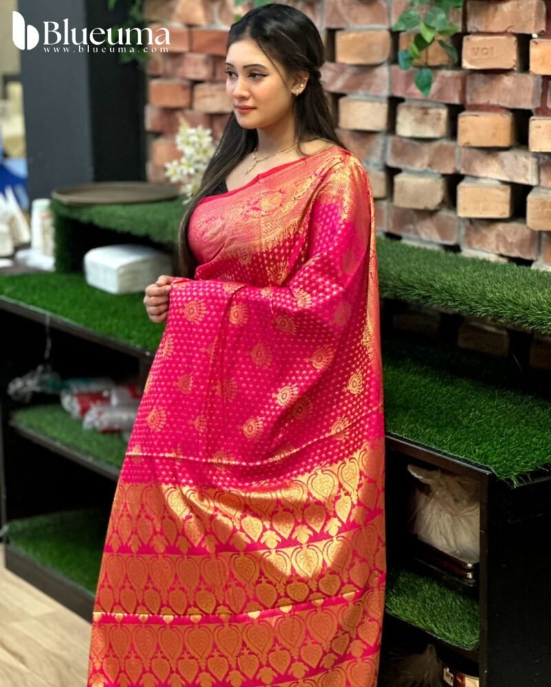 প্রিমিয়াম কাতান বেনারসি শাড়ি (3)