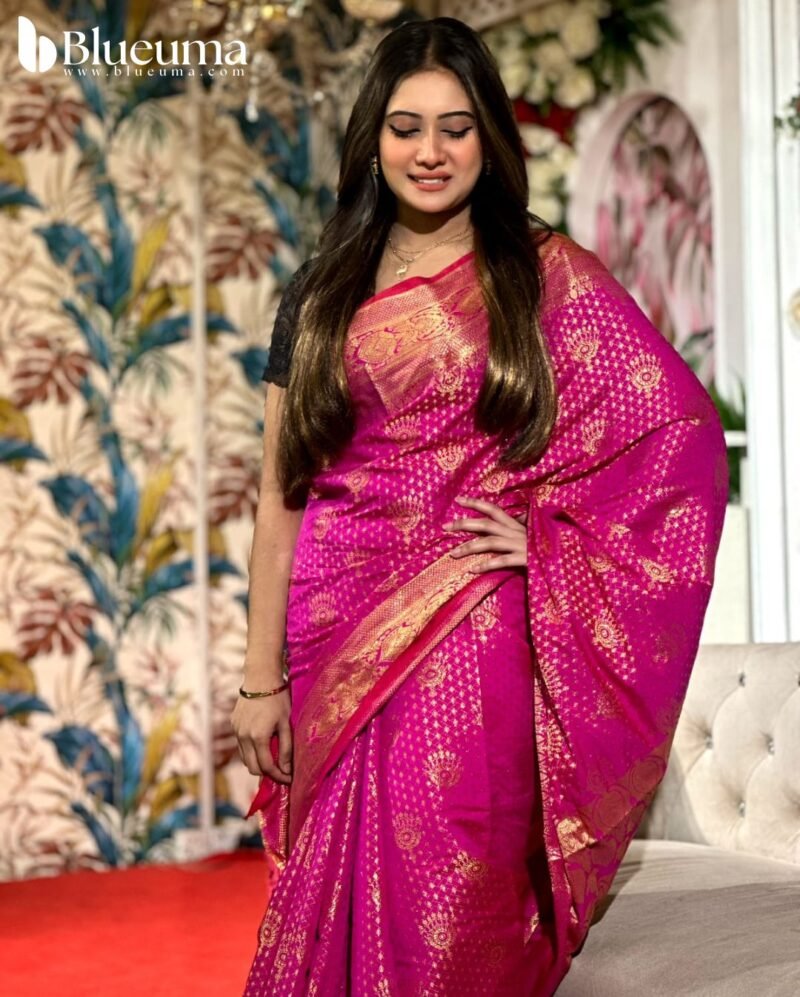 প্রিমিয়াম কাতান বেনারসি শাড়ি (8)