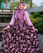 Digital Print Borka Dubai Cherry Fabric