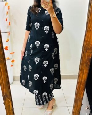 Skin Print Cotton Two Piece Set