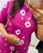 Stylish Skin Print Cotton Kurti & Salwar Set (5)