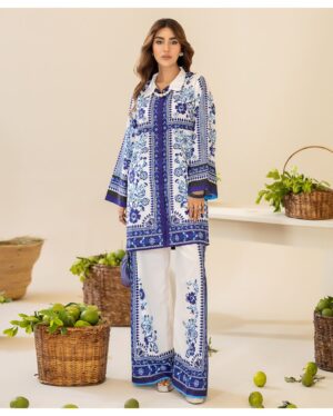 Premium Quality Cherry Silk Digital Print Two Piece