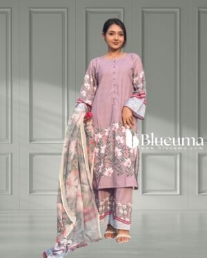 Premium Quality Dubai Silk Digital Print Three Piece