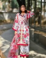 Premium Quality Silk Digital Print Three Piece