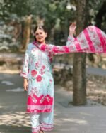 Premium Quality Silk Digital Print Three Piece (4)