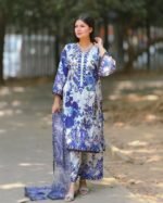 Premium Quality Silk Digital Print Three Piece