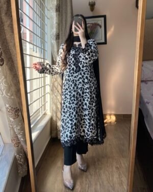 Premium Quality Cotton Skin Print Stitched Three Piece