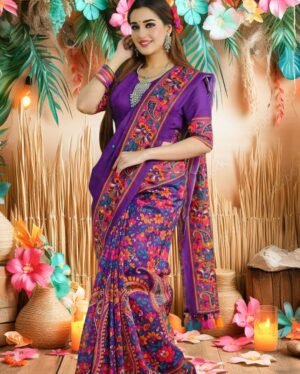 Digital Print Sharee with Blouse Piece