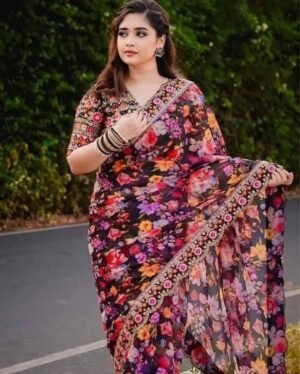 Digital Print Sharee with Blouse Piece