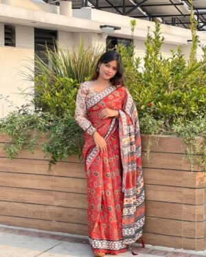 Digital Print Sharee with Blouse Piece