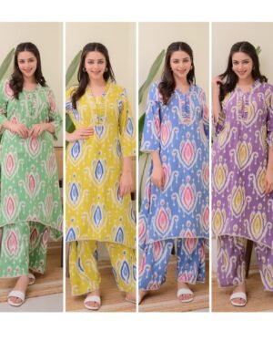 Premium Comfy Cotton Two Piece Kurti Set