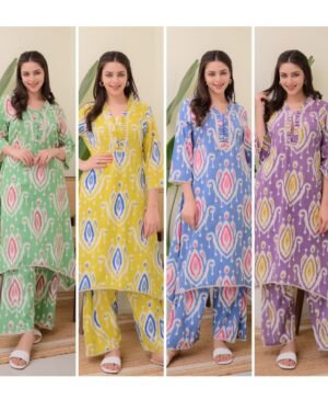 Premium Comfy Cotton Two Piece Kurti Set