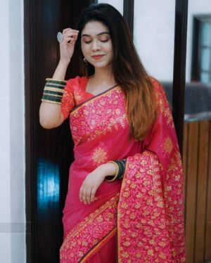 Premium Kubari Silk Saree With Blouse piece