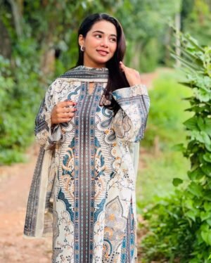 Premium Quality Cotton Silk Digital Printed 3 Piece