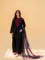 Premium AC Cotton Embroidery Three Piece