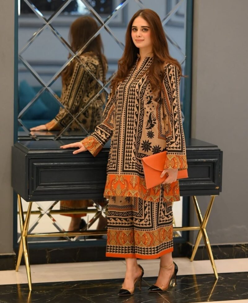 Premium Dubai Silk Digital Print Two Piece (4)