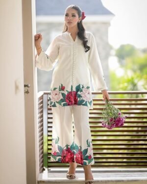 Premium Dubai Silk Printed Co-Ord Set