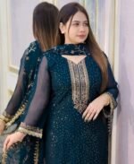 Premium Georgette Embroidered Four-Piece Set (10)