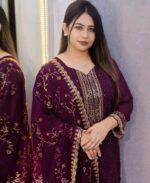 Premium Georgette Embroidered Four-Piece Set (2)