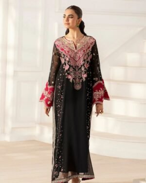 Premium Quality Georgette Embroidery Sequence Three Piece