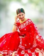 Half Silk Sharee with Blouse Piece (2)