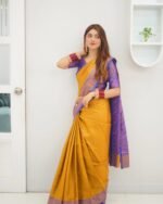 Kanjivaram katan Sharee with blause pcs (5)