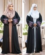 Stylish Premium Dubai Cherry Gown Borka with Hijab