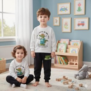 Kids Winter Sweatshirt & Trouser Set | Premium Quality Warm Combo (1–10 Years)