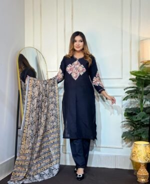 Premium Cotton Digital Print Three Piece Set