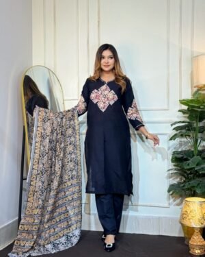 Premium Cotton Digital Print Three Piece Set