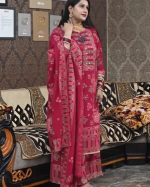 Premium Dubai Cherry Readymade Three Piece Set