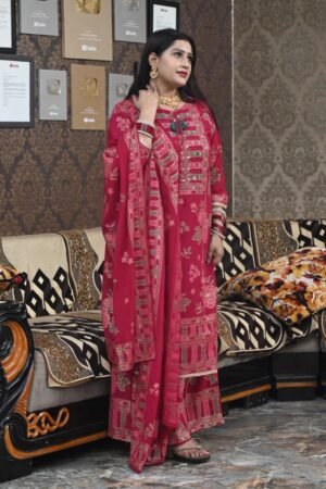 Premium Dubai Cherry Readymade Three Piece Set