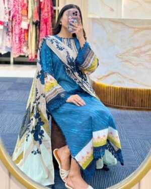 Premium Digital Printed 3-Piece Dress Set