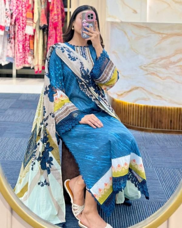 Premium Digital Printed 3-Piece Dress Set