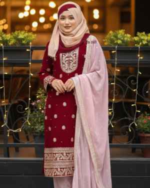 Soft Jorjet With sequence embroidery Three Piece