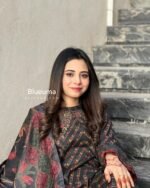 Premium Digital Print Lace Work ReadyMade Three Piece (6)