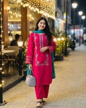 ReadyMade Embroidery Soft Cotton Three Piece