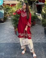 Premium Cotton Embroidered Co-ord set (2)