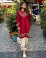 Premium Cotton Embroidered Co-ord set (3)