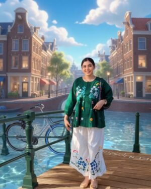 Premium Cotton Embroidery Two Piece