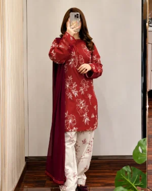 Premium Cotton Skin Print 3 Piece Set