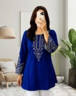 Premium One Piece Embroidered Short Kurti