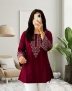 Premium One Piece Embroidered Short Kurti