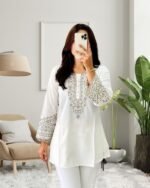 Premium One Piece Embroidered Short Kurti (2)