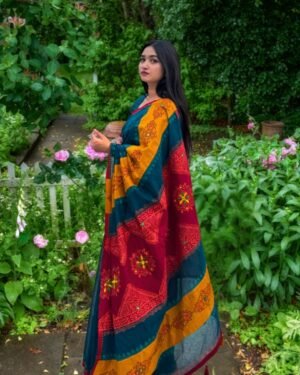 Tangail Half Silk Butik Sharee with Blouse Piece