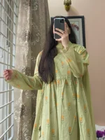 Premium Lawn Short Printed Frock & Plazo Set