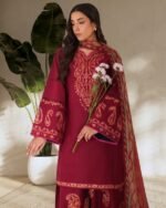 Premium Digital Printed Three Piece with Lace Work (3)