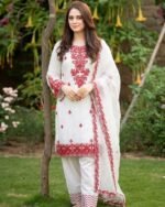 Premium Luxury Embroidered Readymade Three Piece (2)