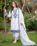 Premium Luxury Embroidered Readymade Three Piece (3)