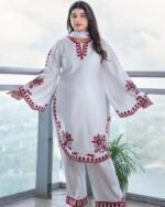 Premium VIP Linen Embroidery Three Piece with Digital Print Dupatta (3)